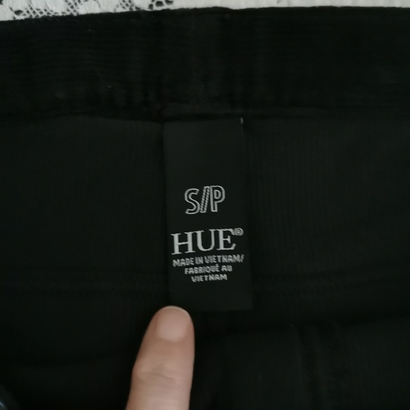 HUE Black Corduroy Skinny Leg Pants Size Small - Picture 2 of 7